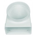 TECSY-AIR TEC407-M OPTIMO 125 codo vertical redondo/rectangular ø 125/150x70 bl.